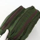 PRADA Shoulder Bag Nylon Green Silver Auth BA11940-6