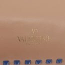 VALENTINO Rock Studs Hand Bag Leather 2way Multicolor Gold Auth BA11942A-17