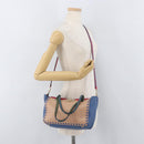 VALENTINO Rock Studs Hand Bag Leather 2way Multicolor Gold Auth BA11942A-23