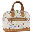 LOUIS VUITTON Monogram Multicolor Alma Hand Bag White M92647 LV Auth BA11955V-1