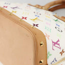 LOUIS VUITTON Monogram Multicolor Alma Hand Bag White M92647 LV Auth BA11955V-15