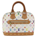 LOUIS VUITTON Monogram Multicolor Alma Hand Bag White M92647 LV Auth BA11955V-13