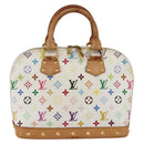 LOUIS VUITTON Monogram Multicolor Alma Hand Bag White M92647 LV Auth BA11955V-2