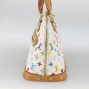 LOUIS VUITTON Monogram Multicolor Alma Hand Bag White M92647 LV Auth BA11955V-4