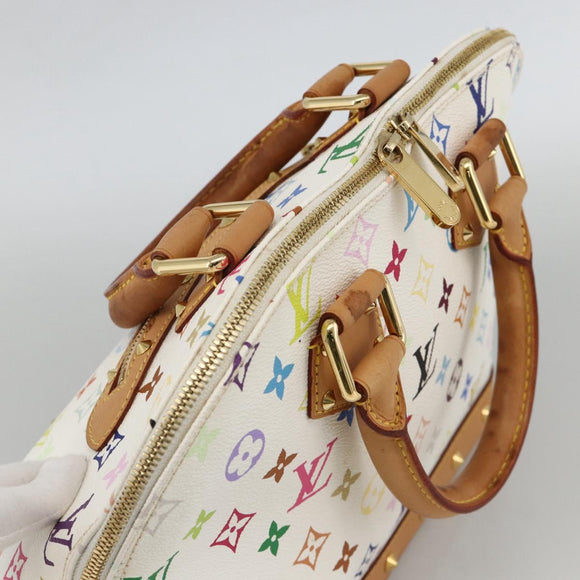 LOUIS VUITTON Monogram Multicolor Alma Hand Bag White M92647 LV Auth BA11955V