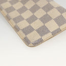 LOUIS VUITTON Damier Azur Etui A Lunettes MM Glasses Case N60025 LV Auth BA11958-16