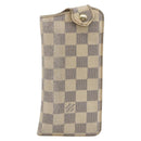 LOUIS VUITTON Damier Azur Etui A Lunettes MM Glasses Case N60025 LV Auth BA11958-13