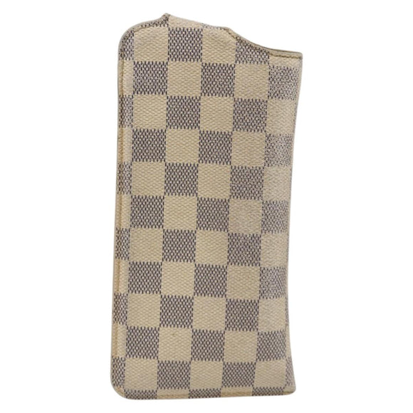 LOUIS VUITTON Damier Azur Etui A Lunettes MM Glasses Case N60025 LV Auth BA11958