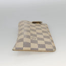 LOUIS VUITTON Damier Azur Etui A Lunettes MM Glasses Case N60025 LV Auth BA11958-6
