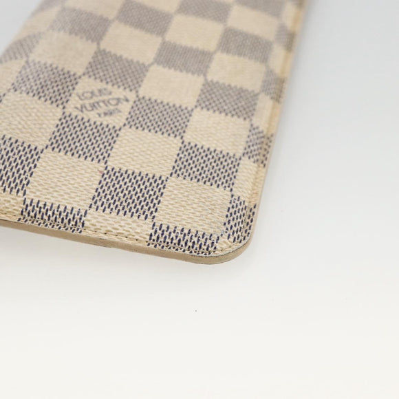 LOUIS VUITTON Damier Azur Etui A Lunettes MM Glasses Case N60025 LV Auth BA11958