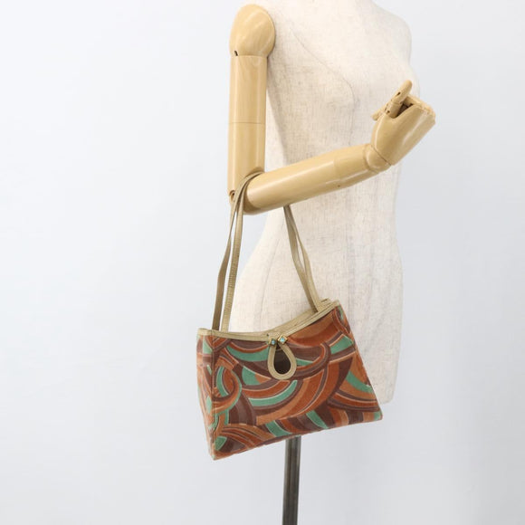 Gianni Versace Hand Bag Velor Multicolor Auth BA11964A