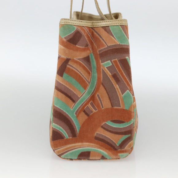 Gianni Versace Hand Bag Velor Multicolor Auth BA11964A