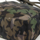 VALENTINO Hand Bag Nylon 2way Khaki Silver Auth BA11966A-17