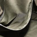 VALENTINO Hand Bag Nylon 2way Khaki Silver Auth BA11966A-26
