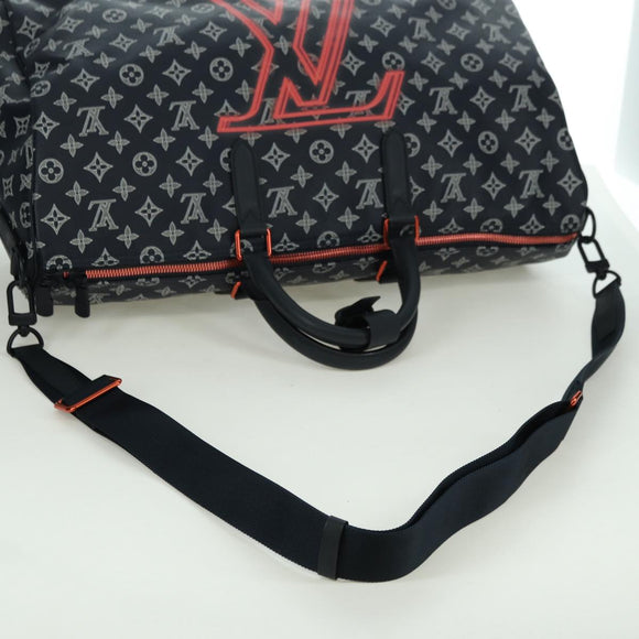 LOUIS VUITTON Ink Up Side Down Keepall Bandouliere 50 Bag M43684 Auth BA11968SAM