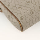 Christian Dior Honeycomb Canvas Shoulder Bag PVC Beige Gold Auth BA11969-14
