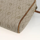 Christian Dior Honeycomb Canvas Shoulder Bag PVC Beige Gold Auth BA11969-15