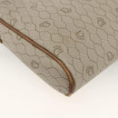 Christian Dior Honeycomb Canvas Shoulder Bag PVC Beige Gold Auth BA11969-16