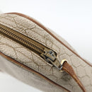 Christian Dior Honeycomb Canvas Shoulder Bag PVC Beige Gold Auth BA11969-10