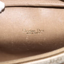 Christian Dior Honeycomb Canvas Shoulder Bag PVC Beige Gold Auth BA11969-11