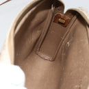 Christian Dior Honeycomb Canvas Shoulder Bag PVC Beige Gold Auth BA11969-18
