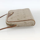 Christian Dior Honeycomb Canvas Shoulder Bag PVC Beige Gold Auth BA11969-3