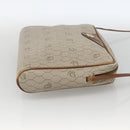 Christian Dior Honeycomb Canvas Shoulder Bag PVC Beige Gold Auth BA11969-4