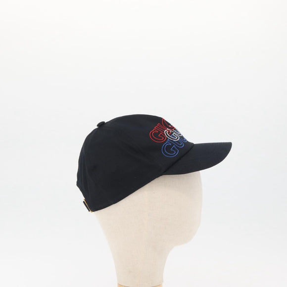 GUCCI Cap Canvas Black Auth BA11971A