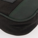 CHANEL Sports Line Shoulder Bag Canvas Green CC Auth BA11975-14