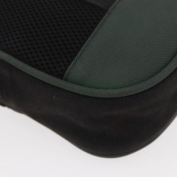CHANEL Sports Line Shoulder Bag Canvas Green CC Auth BA11975