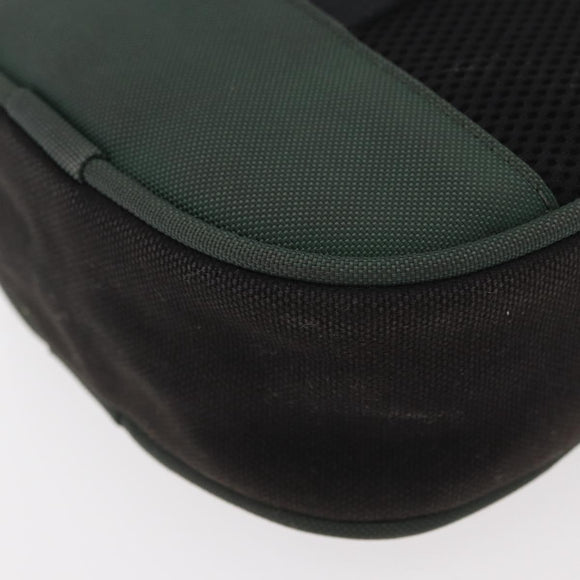 CHANEL Sports Line Shoulder Bag Canvas Green CC Auth BA11975