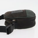 CHANEL Sports Line Shoulder Bag Canvas Green CC Auth BA11975-4