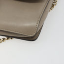 Chloe Fay Shoulder Bag Leather Suede Gray Gold Auth BA11981-9
