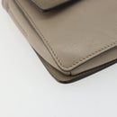 Chloe Fay Shoulder Bag Leather Suede Gray Gold Auth BA11981-14