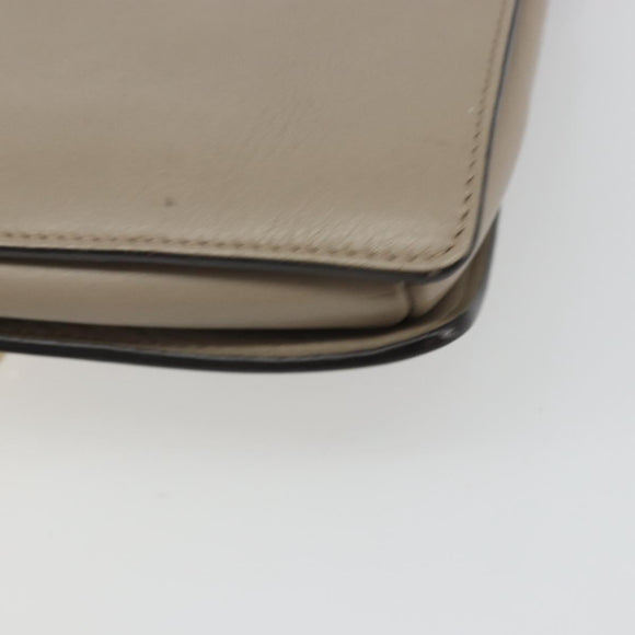Chloe Fay Shoulder Bag Leather Suede Gray Gold Auth BA11981