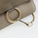 Chloe Fay Shoulder Bag Leather Suede Gray Gold Auth BA11981-18