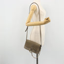 Chloe Fay Shoulder Bag Leather Suede Gray Gold Auth BA11981-25