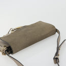 Chloe Fay Shoulder Bag Leather Suede Gray Gold Auth BA11981-6