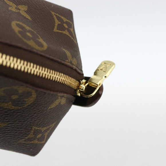 LOUIS VUITTON Monogram Trousse Demi Ronde Cosmetic Pouch M47520 LV Auth BA11983