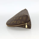 LOUIS VUITTON Monogram Trousse Demi Ronde Cosmetic Pouch M47520 LV Auth BA11983-3