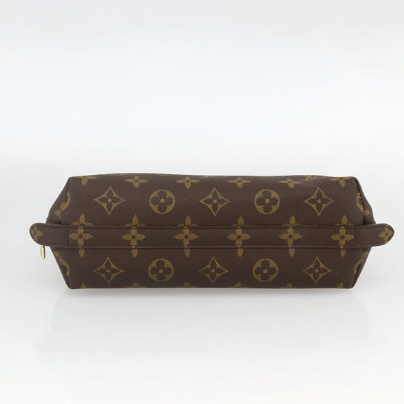 LOUIS VUITTON Monogram Trousse Demi Ronde Cosmetic Pouch M47520 LV Auth BA11983
