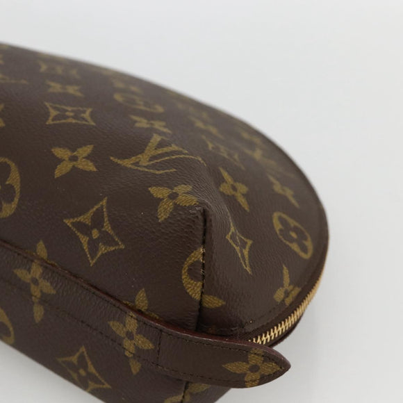 LOUIS VUITTON Monogram Trousse Demi Ronde Cosmetic Pouch M47520 LV Auth BA11983