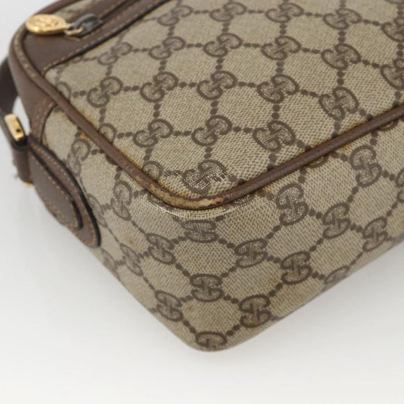 GUCCI GG Supreme Shoulder Bag PVC Beige Gold 001 56 0942 Auth BA11984