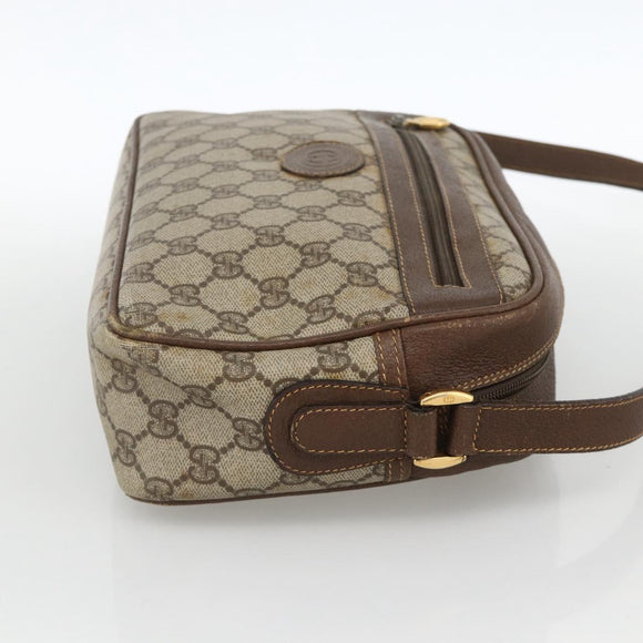 GUCCI GG Supreme Shoulder Bag PVC Beige Gold 001 56 0942 Auth BA11984