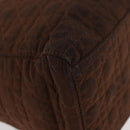Christian Dior Canage Lady Dior Hand Bag Nylon Brown Gold Auth BA11985-15
