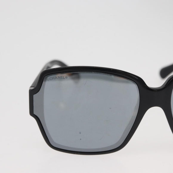 CHANEL COCO Mark Sunglasses plastic Black 5385-A CC Auth BA11986