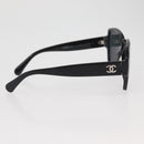 CHANEL COCO Mark Sunglasses plastic Black 5385-A CC Auth BA11986-5