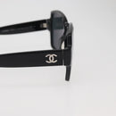 CHANEL COCO Mark Sunglasses plastic Black 5385-A CC Auth BA11986-6
