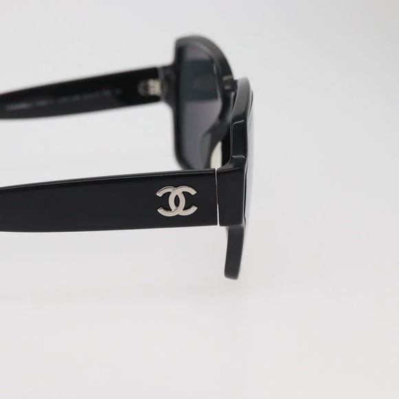 CHANEL COCO Mark Sunglasses plastic Black 5385-A CC Auth BA11986