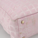 CHANEL New Travel Line Tote Bag Nylon Pink Gold CC Auth BA11991-14